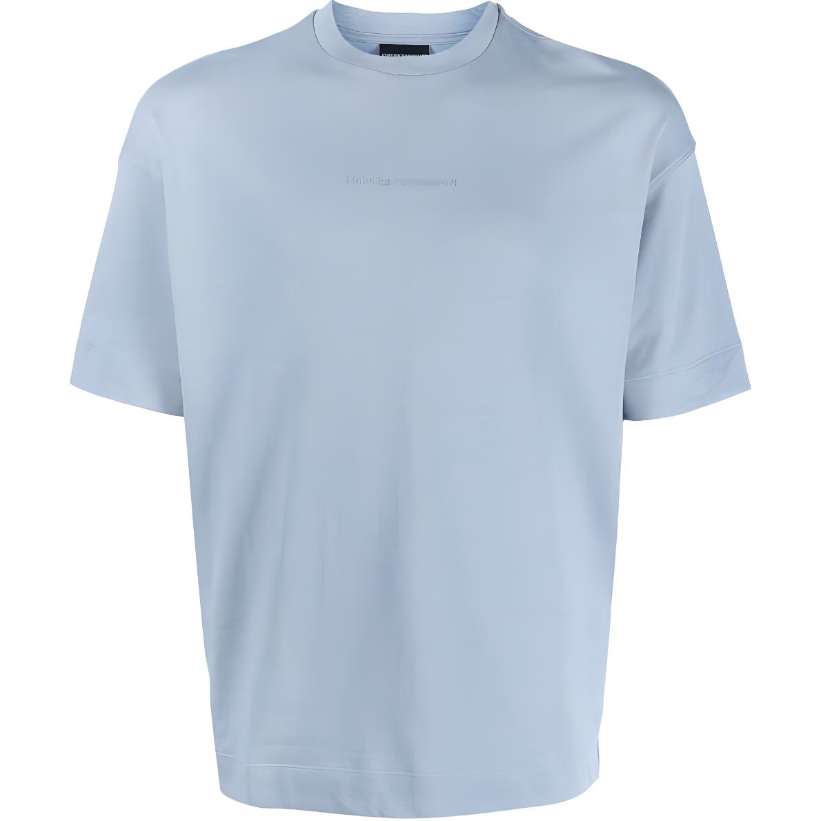 EMPORIO ARMANI  Slim Fit Crew Neck T-Shirt Light Blue 3R1TV7-1JWZZ-0738