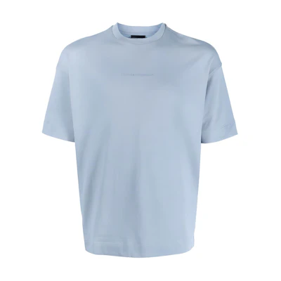 EMPORIO ARMANI Slim Fit Crew Neck T-Shirt Light Blue 3R1TV7-1JWZZ-0738