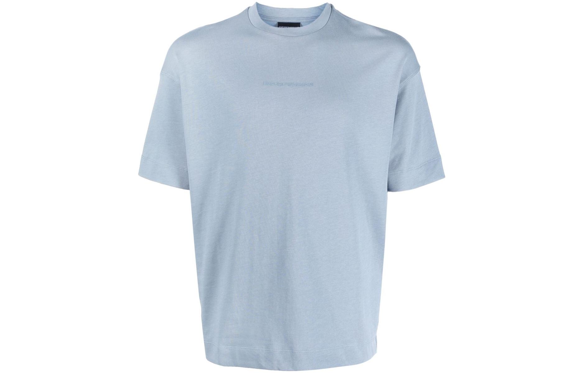 EMPORIO ARMANI  Slim Fit Crew Neck T-Shirt Light Blue 3R1TV7-1JWZZ-0738 圖 2