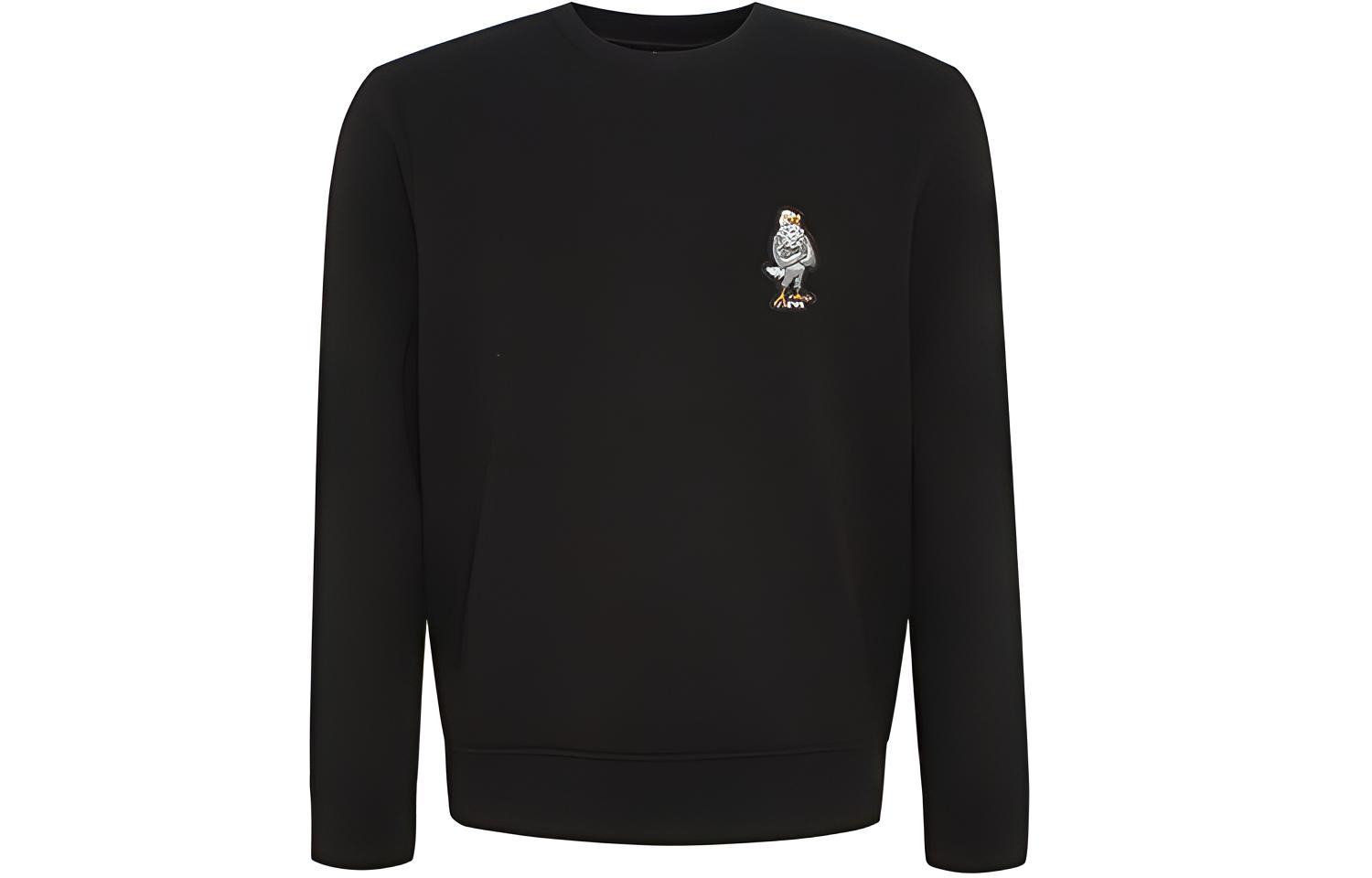 Emporio Armani  Slim Fit Eagle Embroidered Crewneck Sweatshirt Black SS22 3L1MFM-1JHSZ-0999