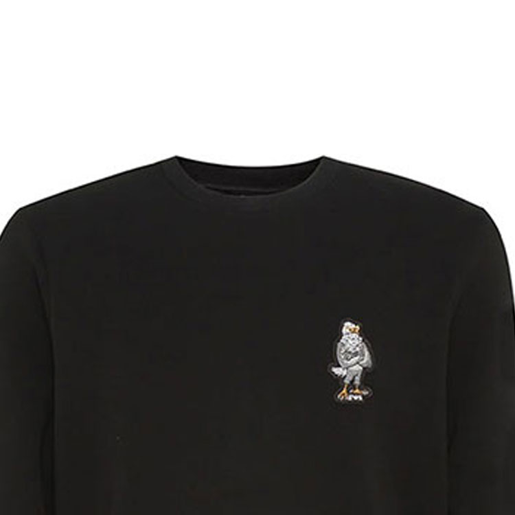 Emporio Armani  Slim Fit Eagle Embroidered Crewneck Sweatshirt Black SS22 3L1MFM-1JHSZ-0999 圖 5