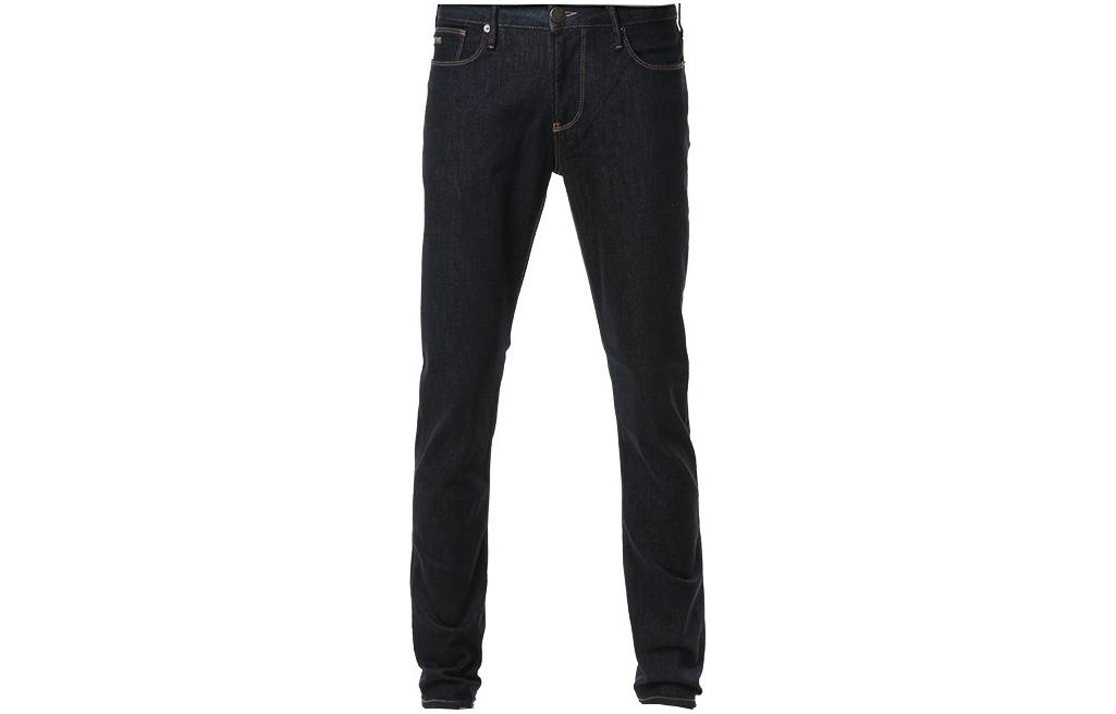 Emporio Armani  Slim Fit Flared Zipper Jeans in Dark Blue. 8N1J45-1G0IZ-0941