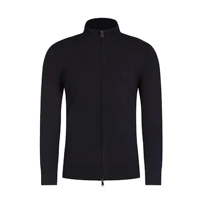 Emporio Armani Slim Fit High Neck Zip Jacket in Dark Blue. 8N1EA1-1MPQZ-0924