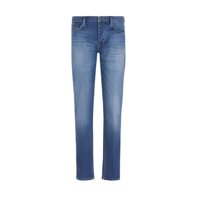 Emporio Armani Slim Fit Light Blue Button-Fly Jeans. 6R1J75-1D09Z1-0942