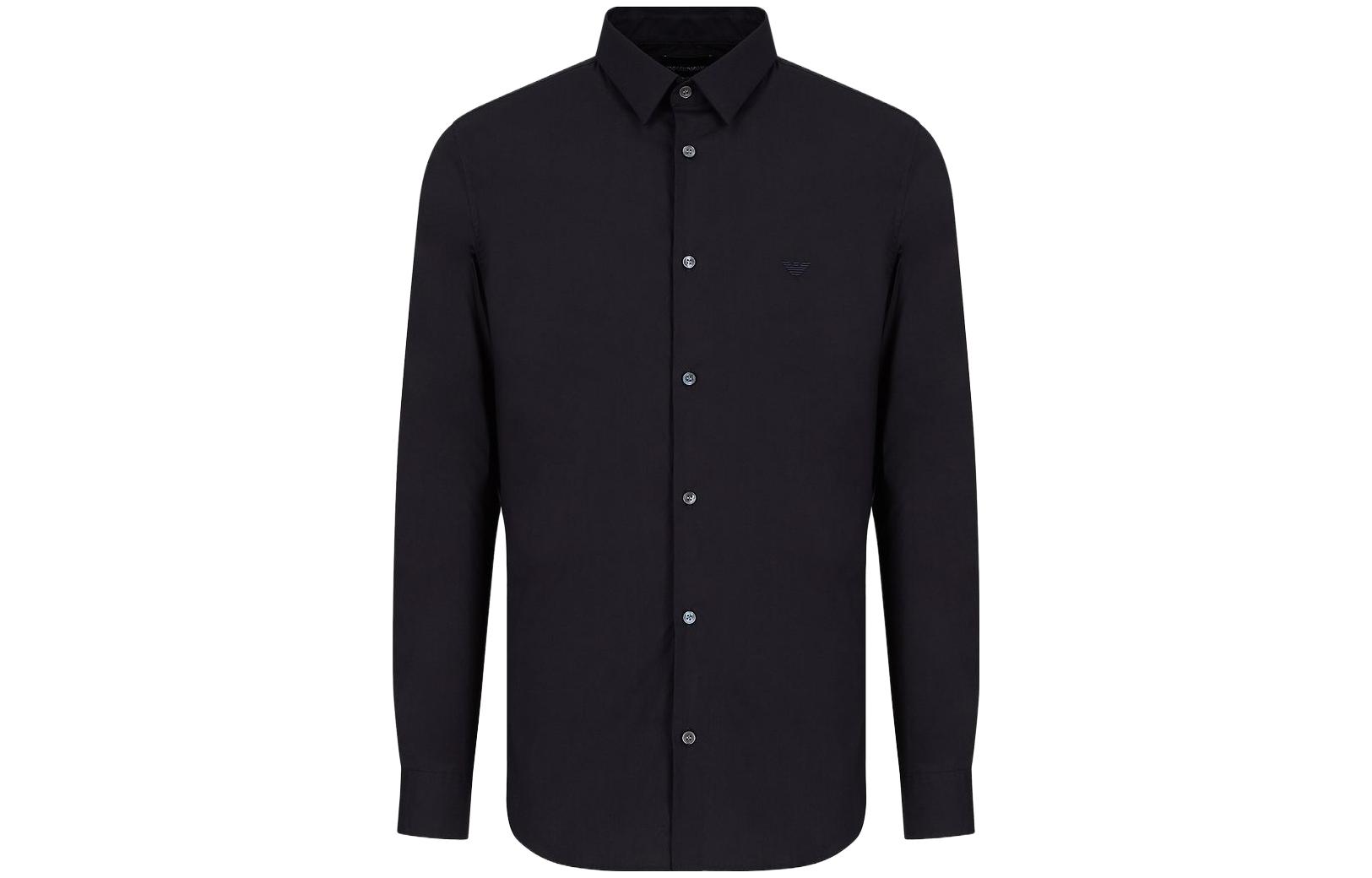 Emporio Armani  Slim Fit Long Sleeve Shirt Black 8N1C091N-I9Z1-0999