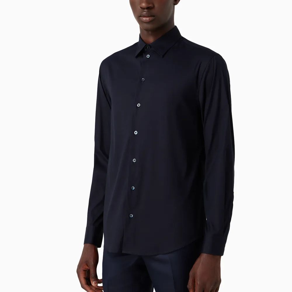 Details for Emporio Armani 修身长袖纯色纽扣衬衫 H41SM0-010F4-1923