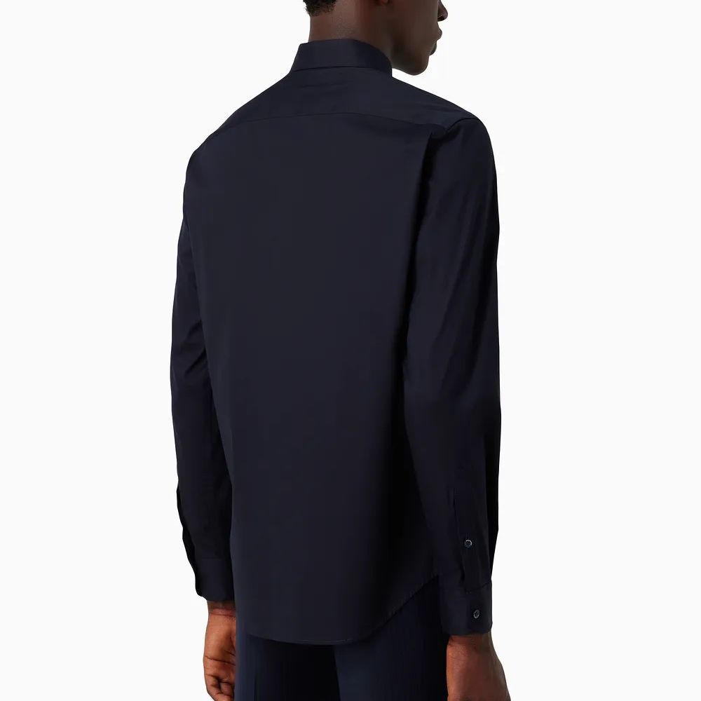 Sizing Emporio Armani 修身长袖纯色纽扣衬衫 H41SM0-010F4-1923