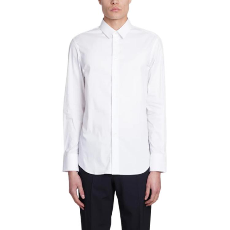 EMPORIO ARMANI  Slim Fit Long Sleeve White Button-Down Shirt. 01C35-T0130-C100 圖 3