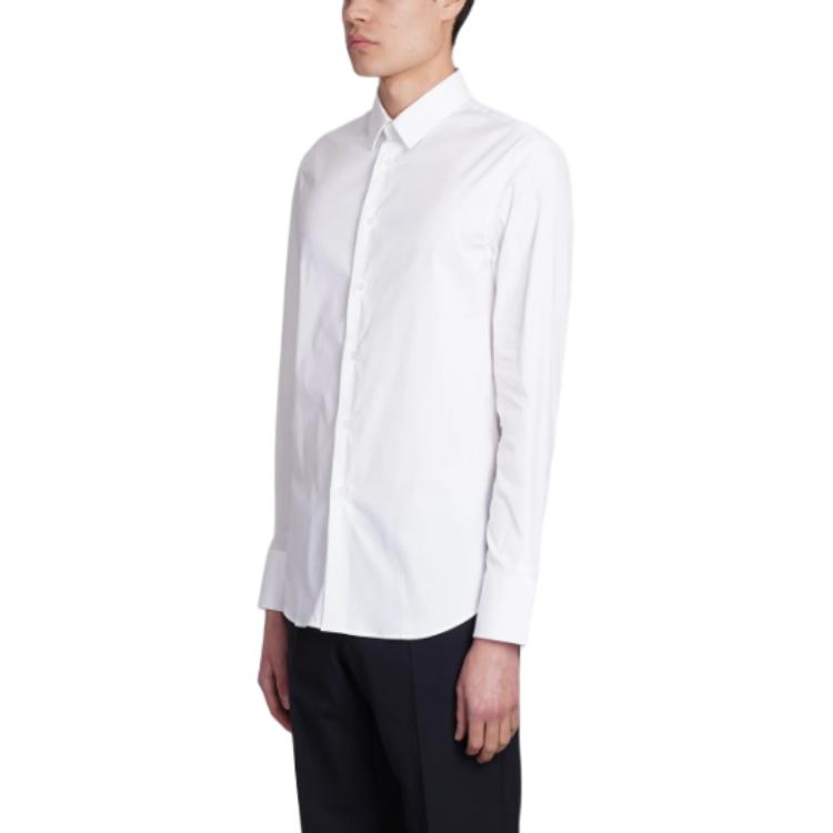 EMPORIO ARMANI  Slim Fit Long Sleeve White Button-Down Shirt. 01C35-T0130-C100 圖 6