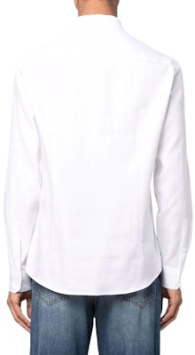 Emporio Armani Slim Fit Kemeja Lengan Panjang Putih SS22 Polos Button-Down. 8N1CD4-1NB1Z-0100 Lookbook Emporio Armani Slim Fit Kemeja Lengan Panjang Putih SS22 Polos Button-Down. 8N1CD4-1NB1Z-0100