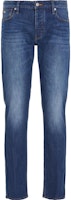 Emporio Armani Slim Fit Low Waist Jeans in Washed Blue Denim. 6R1J75-1DQSZ-0942 Emporio Armani Slim Fit Low Waist Jeans in Washed Blue Denim. 6R1J75-1DQSZ-0942