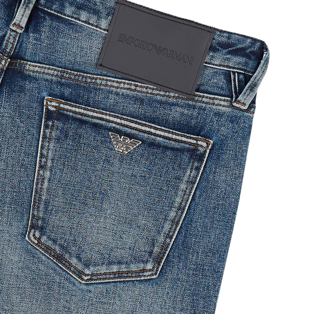 Details for 安普里奥·阿玛尼 修身低腰长款牛仔裤 蓝色洗水 6D1J75-1DTSZ-0942