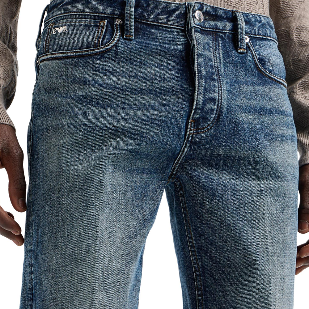 Sizing 安普里奥·阿玛尼 修身低腰长款牛仔裤 蓝色洗水 6D1J75-1DTSZ-0942