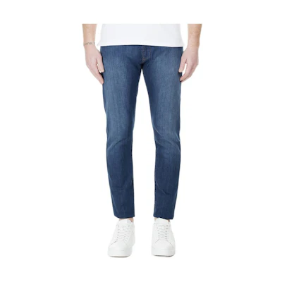 Emporio Armani Slim Fit Mid-Rise Blue Denim Jeans. 6G1J10-1DLRZ-0942
