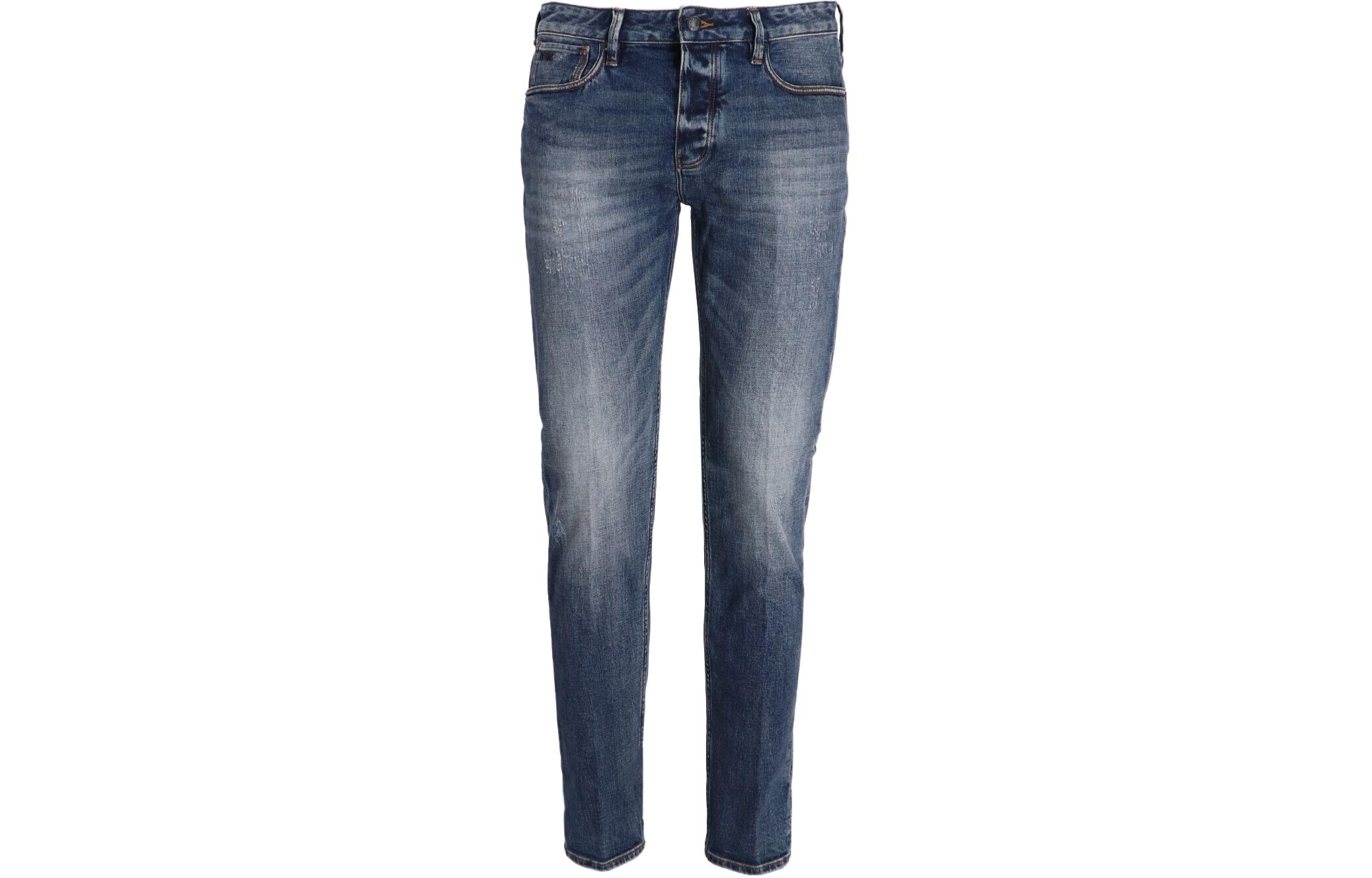 Emporio Armani  Slim Fit Mid-Rise Logo Zipper Jeans Blue. 3D1J75-1DRNZ-0942 圖 2