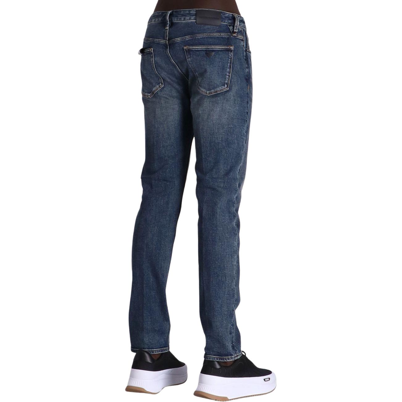 Emporio Armani  Slim Fit Mid-Rise Logo Zipper Jeans Blue. 3D1J75-1DRNZ-0942 圖 5