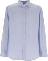 Emporio Armani Slim Fit Pinstripe Long Sleeve Shirt Light Blue. H41CM8-E1002-702 Emporio Armani Slim Fit Pinstripe Long Sleeve Shirt Light Blue. H41CM8-E1002-702