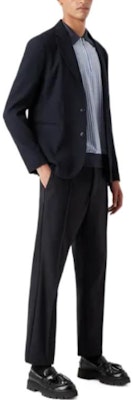 EMPORIO ARMANI 修身单排扣西装外套 海军蓝 FW22 H31G37-C1056-1920 Lookbook EMPORIO ARMANI 修身单排扣西装外套 海军蓝 FW22 H31G37-C1056-1920