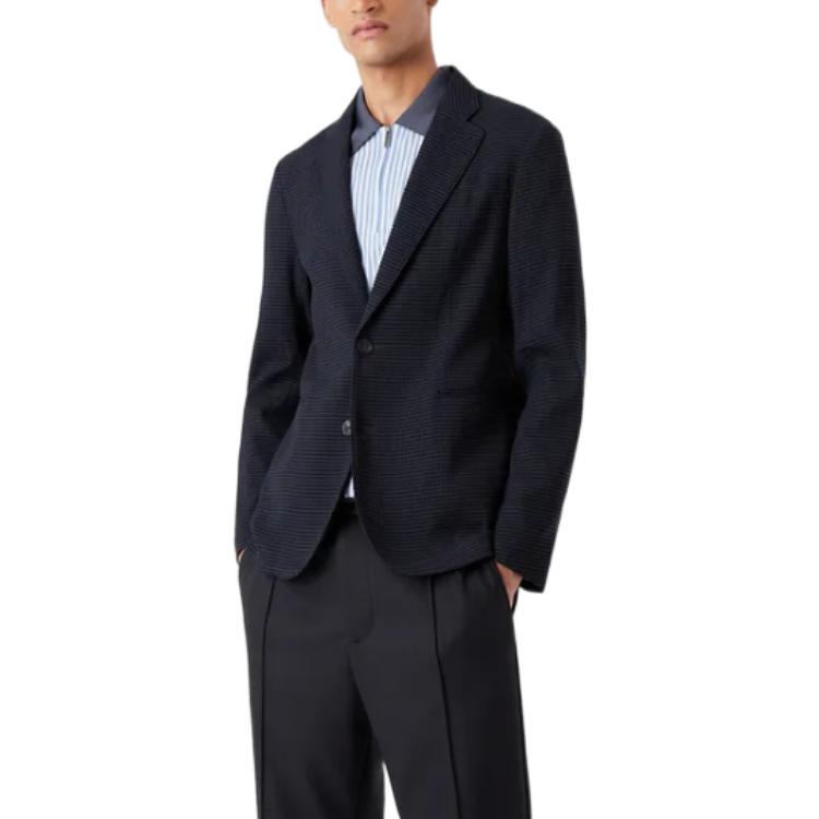 Purchase EMPORIO ARMANI 修身单排扣西装外套 海军蓝 FW22 H31G37-C1056-1920