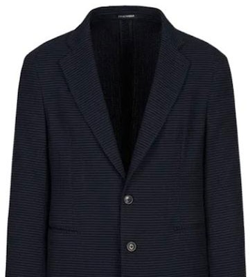 EMPORIO ARMANI 修身单排扣西装外套 海军蓝 FW22 H31G37-C1056-1920 Details for EMPORIO ARMANI 修身单排扣西装外套 海军蓝 FW22 H31G37-C1056-1920