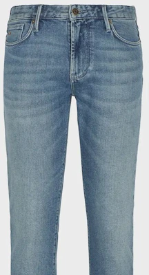 EMPORIO ARMANI 修身直筒藍色牛仔褲搭配標誌印花與前扣設計 6R1J06-1D05Z-10942 Purchase EMPORIO ARMANI 修身直筒藍色牛仔褲搭配標誌印花與前扣設計 6R1J06-1D05Z-10942