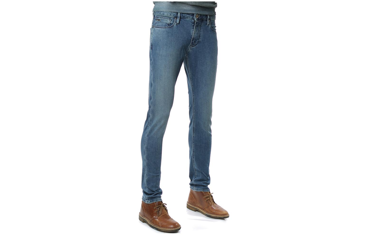 Lookbook Emporio Armani 修身拉鍊錐形牛仔褲 藍色 8N1J06-1G19Z-0943