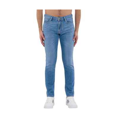 Emporio Armani Slim Fit Washed Denim Jeans Blue SS23. 3R1J06-1DL2Z-0943