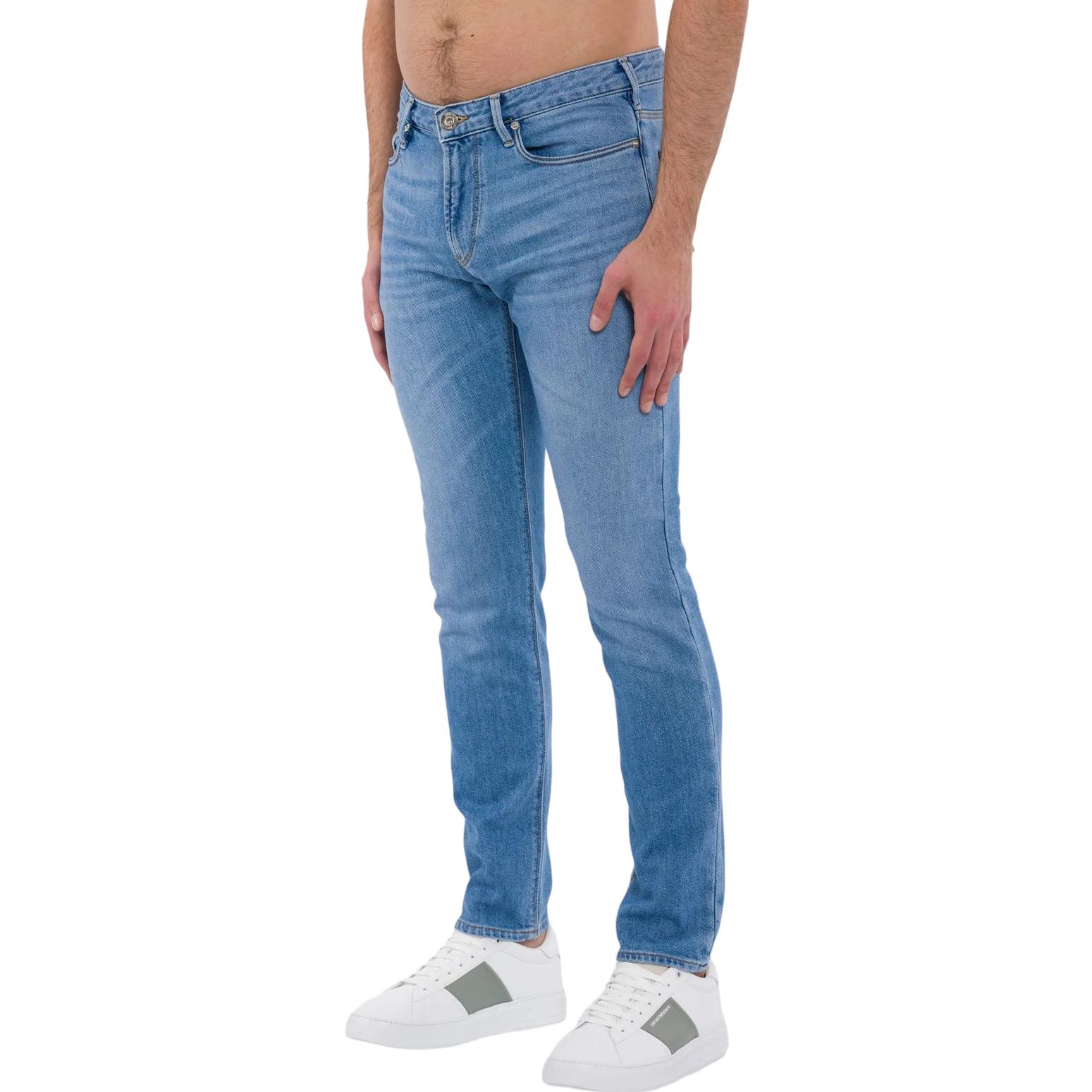 Shop Emporio Armani Slim Fit Jeans Denim Biru SS23. 3R1J06-1DL2Z-0943