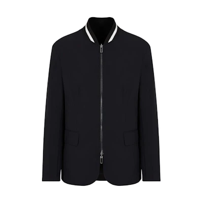 Emporio Armani Slim Fit Zip-Up Jacket Black 6R1G74-1NFVZ-0999