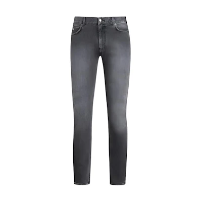 EMPORIO ARMANI Slim Straight Button-Fly Jeans Denim Black SS24. 3D1J16-1D12Z-0006