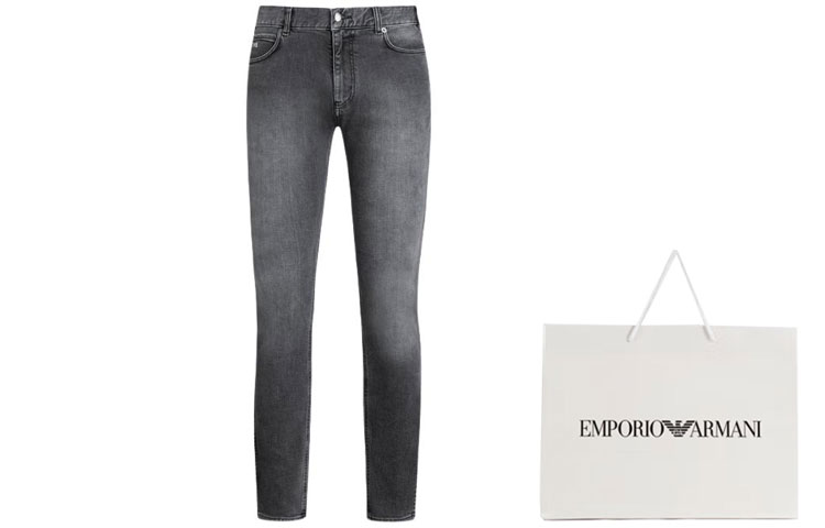 EMPORIO ARMANI  Slim Straight Button-Fly Jeans Denim Black SS24. 3D1J16-1D12Z-0006 圖 5
