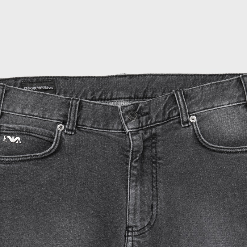 EMPORIO ARMANI  Slim Straight Button-Fly Jeans Denim Black SS24. 3D1J16-1D12Z-0006 圖 7