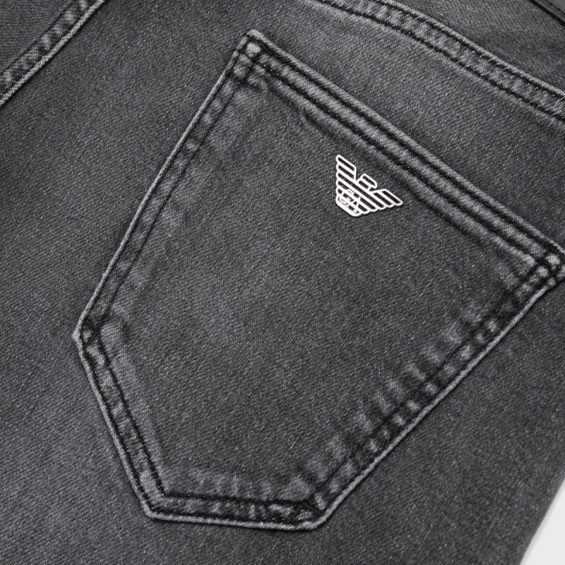 EMPORIO ARMANI  Slim Straight Button-Fly Jeans Denim Black SS24. 3D1J16-1D12Z-0006 圖 8