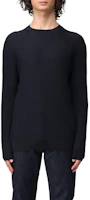 Emporio Armani Solid Color Crewneck Sweater Long Sleeve - Blue EM000130-AF10460-UB118 Emporio Armani Solid Color Crewneck Sweater Long Sleeve - Blue EM000130-AF10460-UB118
