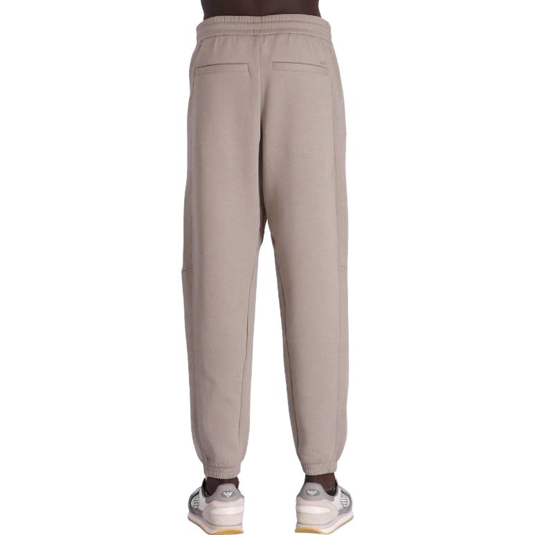 Shop Emporio Armani  Solid Color Drawstring Casual Pants Light Brown 6R1PU4-1JHSZ-0643