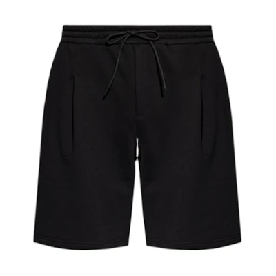 EMPORIO ARMANI Solid Color Drawstring Casual Shorts Black 3D1P8Z-1J6IZ-0999