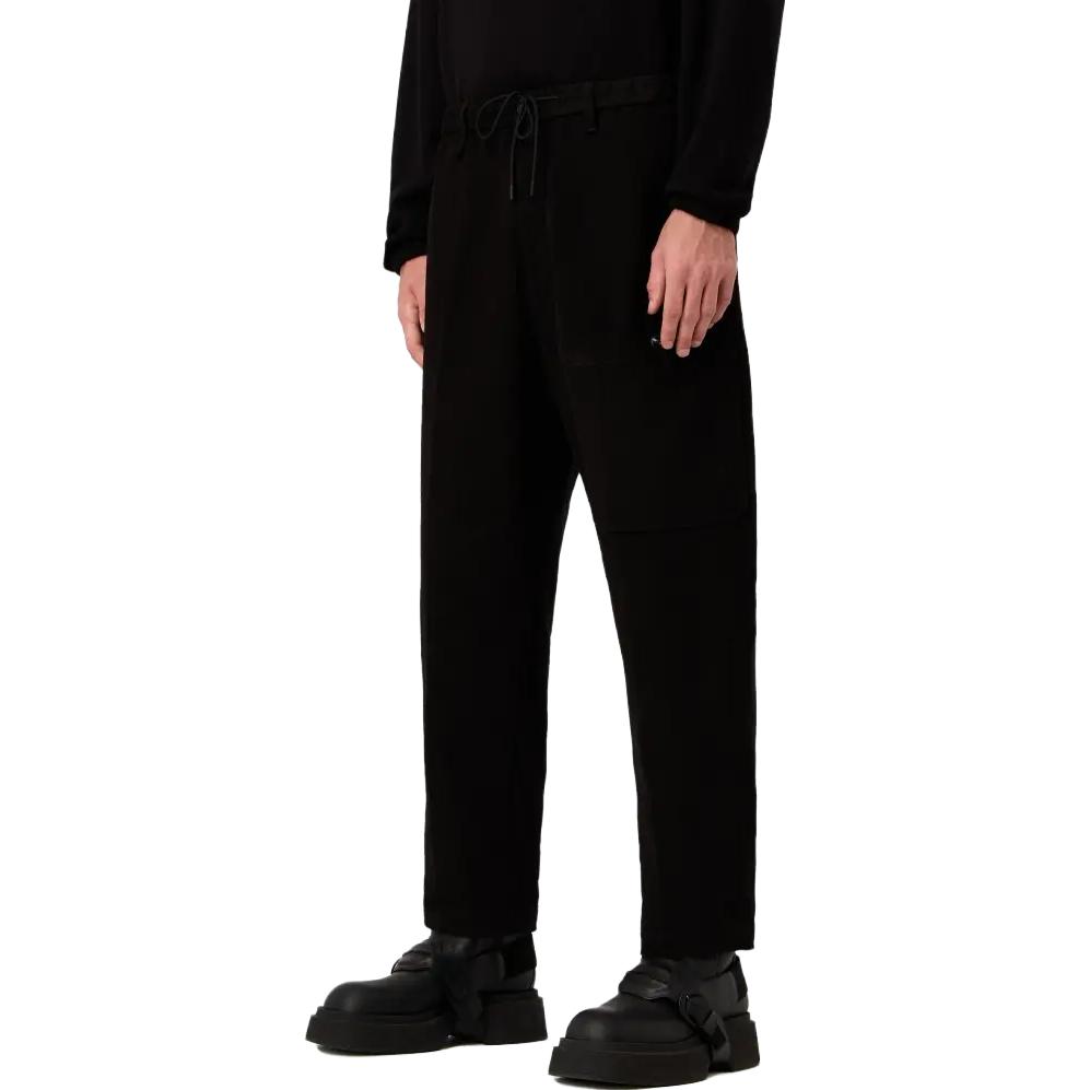 Details for Emporio Armani  Solid Color Drawstring Casual Straight-Leg Pants 6R1P67-1NGRZ-0999