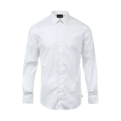 EMPORIO ARMANI Solid Color Long Sleeve Button-Up Shirt SS24 E31SS0010F4100