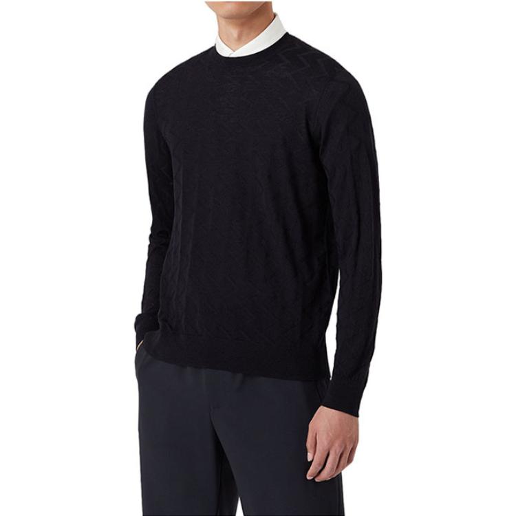 Lookbook Emporio Armani Sweater Lengan Panjang Warna Polos Crewneck. 6K1MXH-1MVTZ1-F914