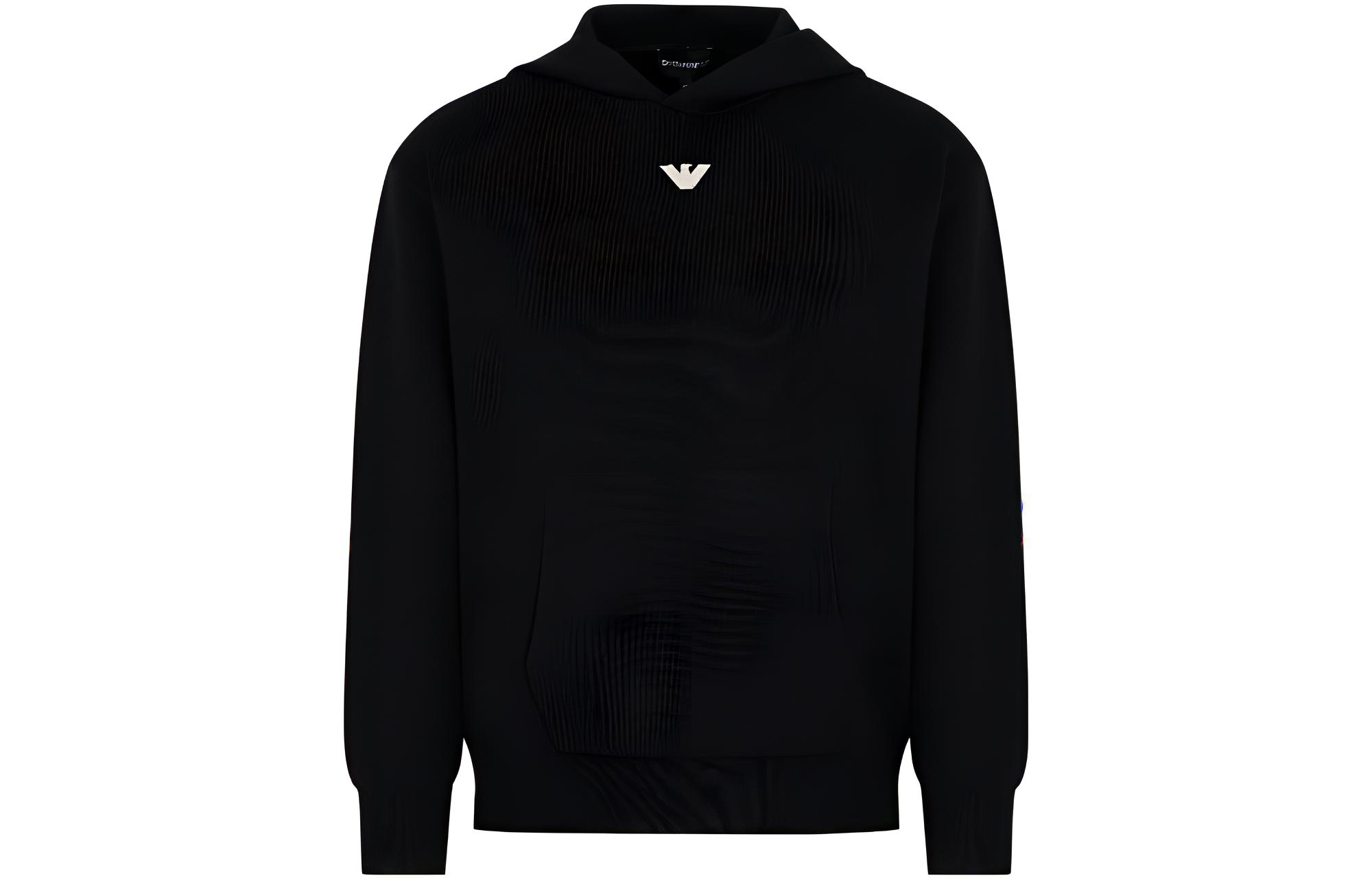 Emporio Armani  Solid Color Loose Fit Hoodie Long Sleeve Sweatshirt 6R1MX7-1MNBZ-F904