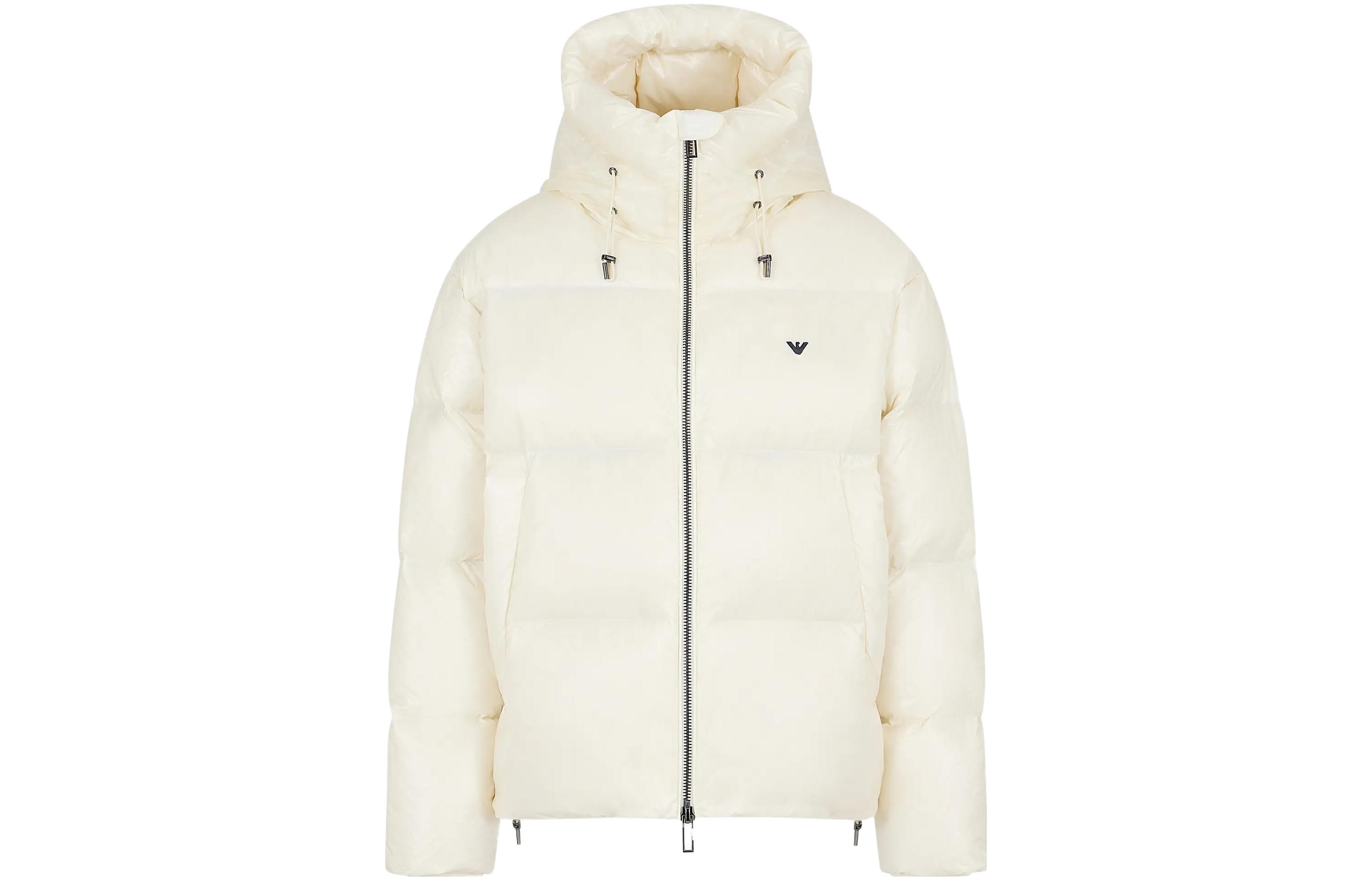 Emporio Armani  Solid Color Zip-Up Hooded Cotton Jacket 6R1B97-1NKZZ-10920 圖 4