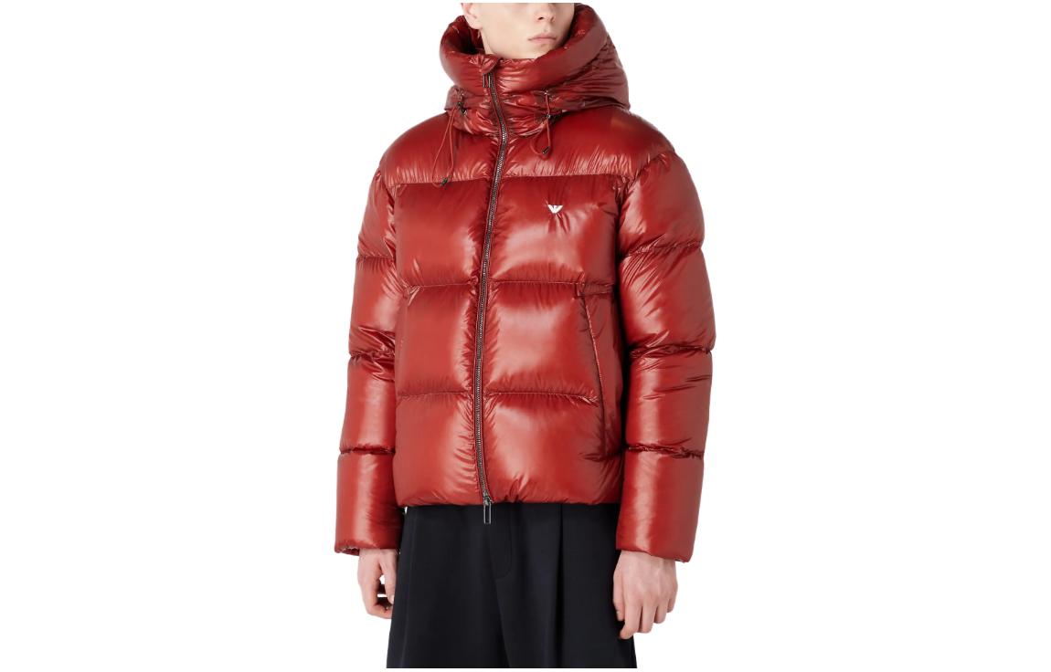 Emporio Armani  Solid Color Zip-Up Hooded Cotton Jacket 6R1B97-1NKZZ-10920 圖 5