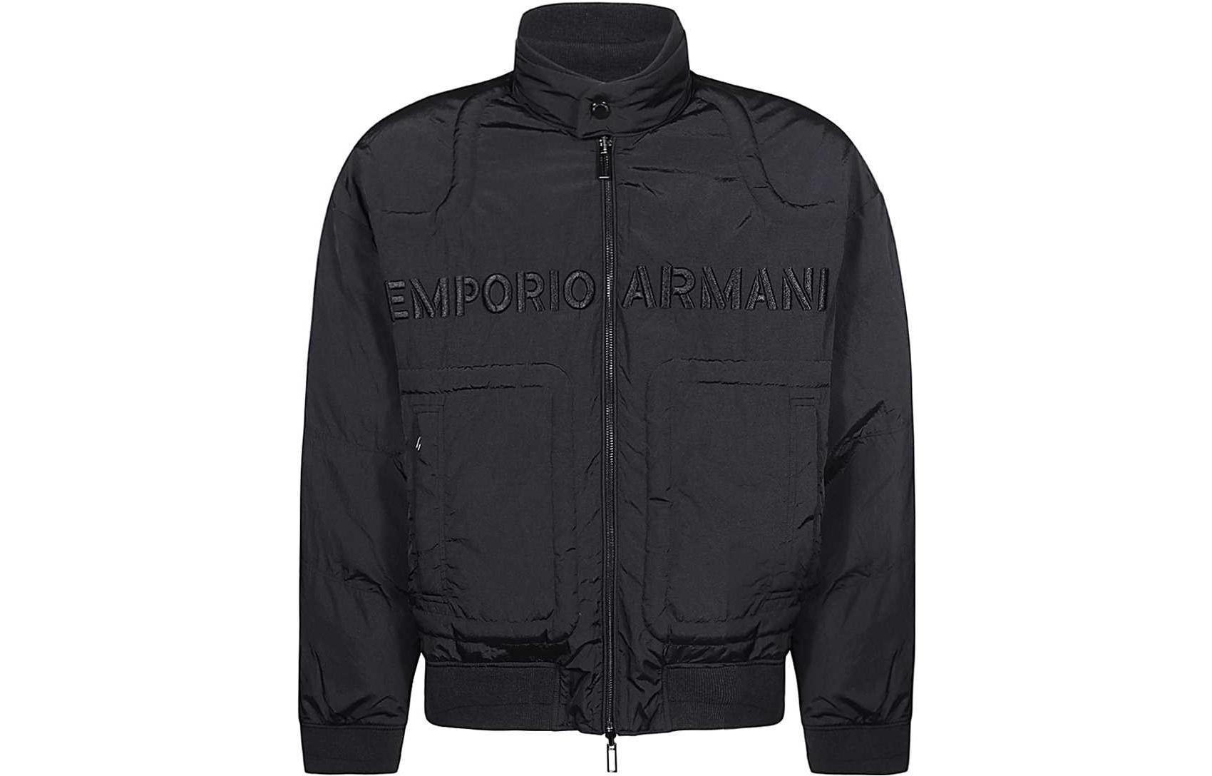 Emporio Armani  Solid Color Zip-Up Jacket Casual Long Sleeve Outerwear 6R1B75-1NFEZ-0999 圖 2