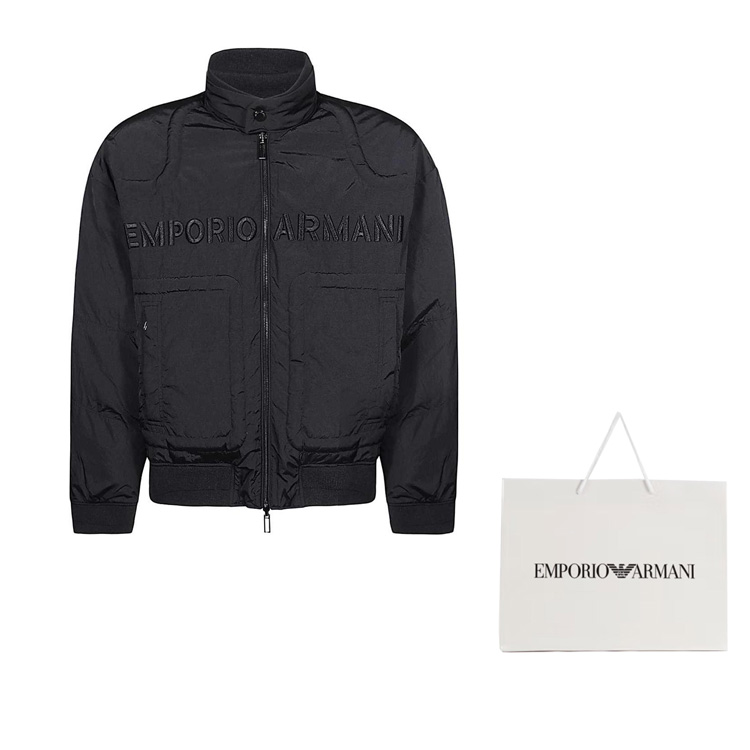 Emporio Armani  Solid Color Zip-Up Jacket Casual Long Sleeve Outerwear 6R1B75-1NFEZ-0999 圖 5