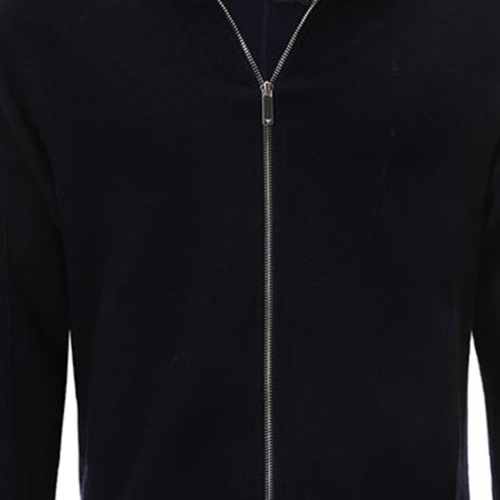 Emporio Armani  Solid Color Zipper Hoodie Jacket - Dark Blue 3K1BV3-1M11Z-0922 圖 6