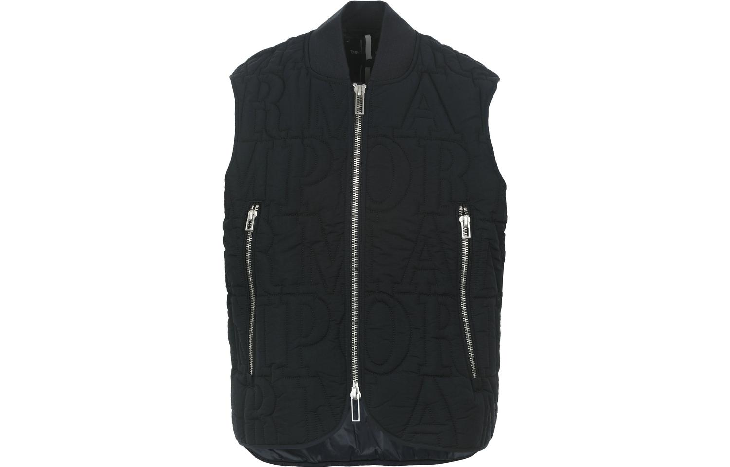 Emporio Armani  Solid Color Zipper Vest FW23 Navy Blue Casual Style. 6R1BN8-1NZKZ-0920