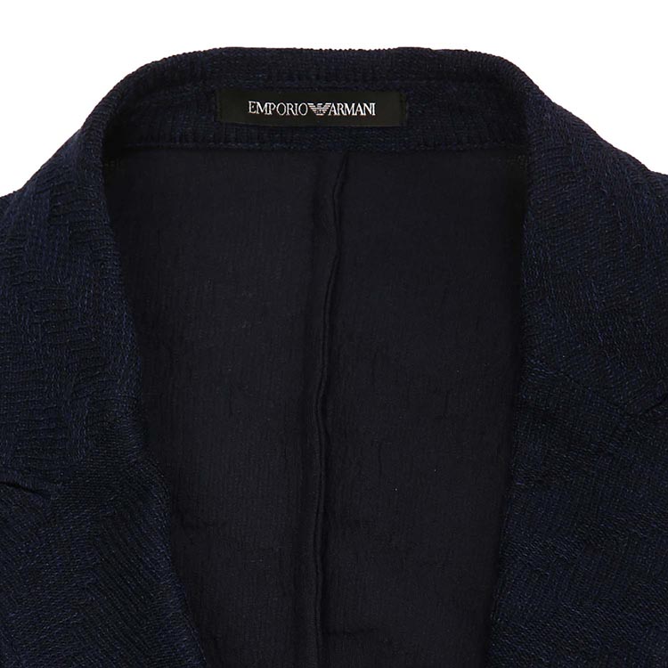 Shop エンポリオアルマーニ ダブルブレスト カジュアルブレザージャケット - ブルー 91G410-91D02-922