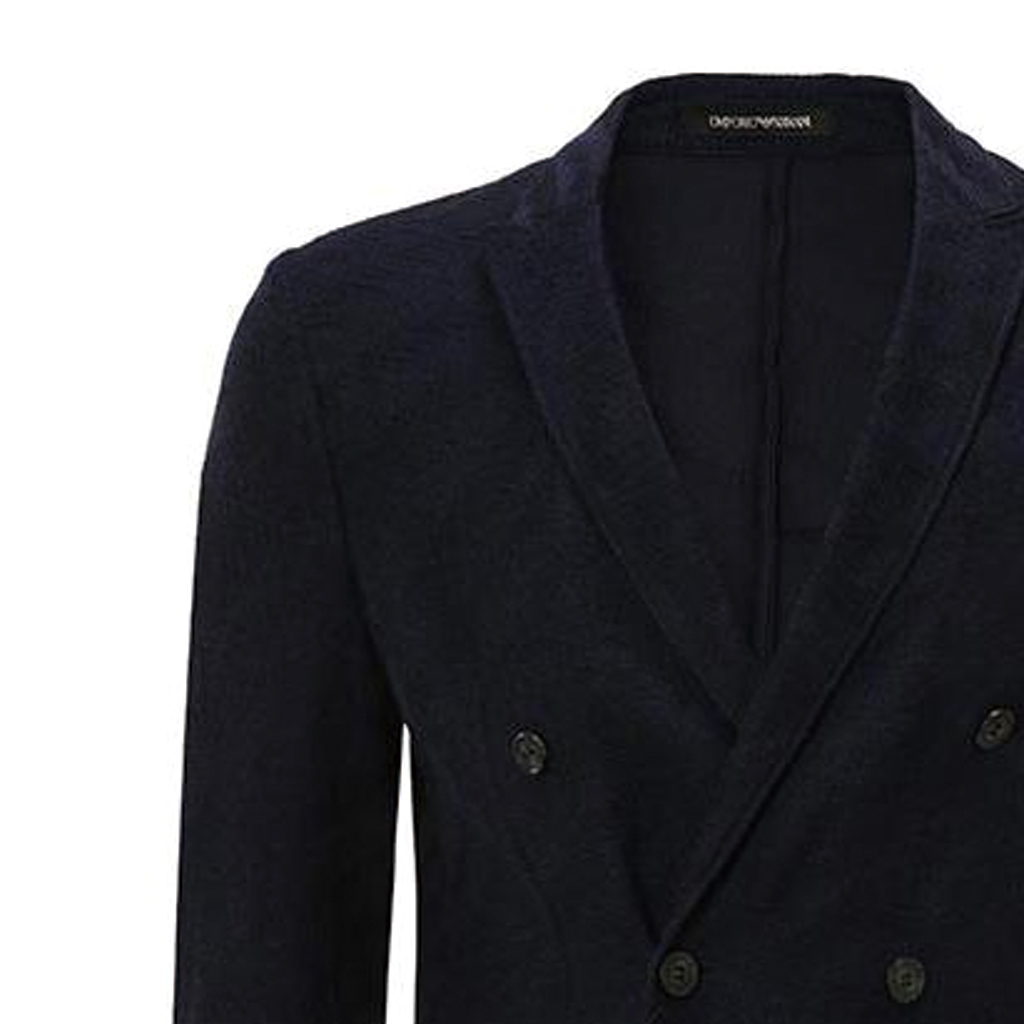 Details for エンポリオアルマーニ ダブルブレスト カジュアルブレザージャケット - ブルー 91G410-91D02-922