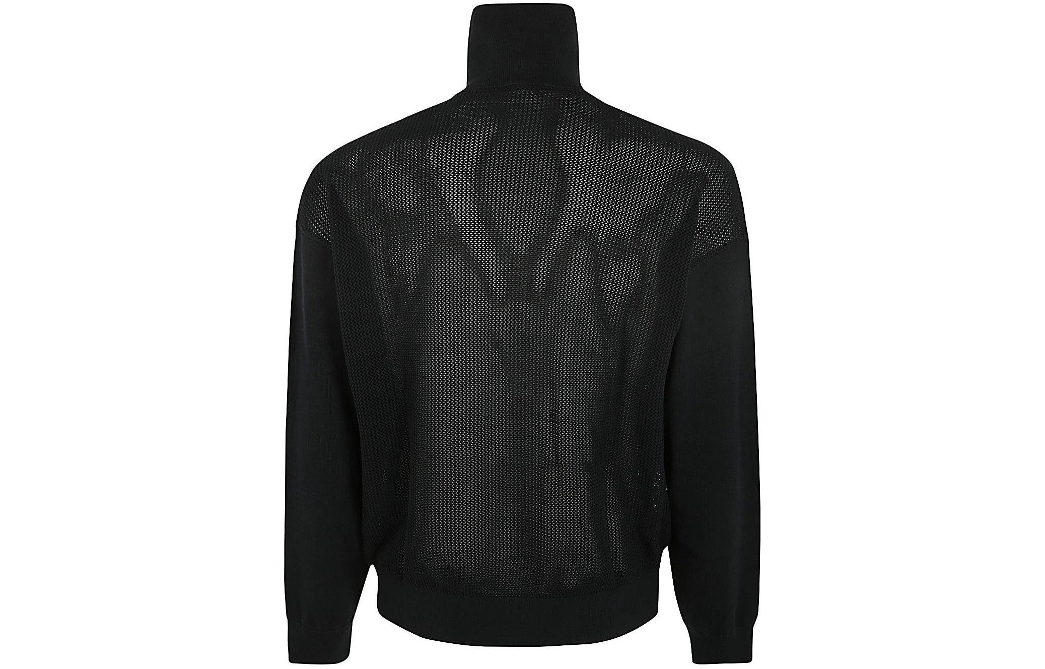 Lookbook EMPORIO ARMANI Suéter Cárdigan Azul Marino Cuello Alto con Cremallera 3D1MXS-1MQCZ-0920