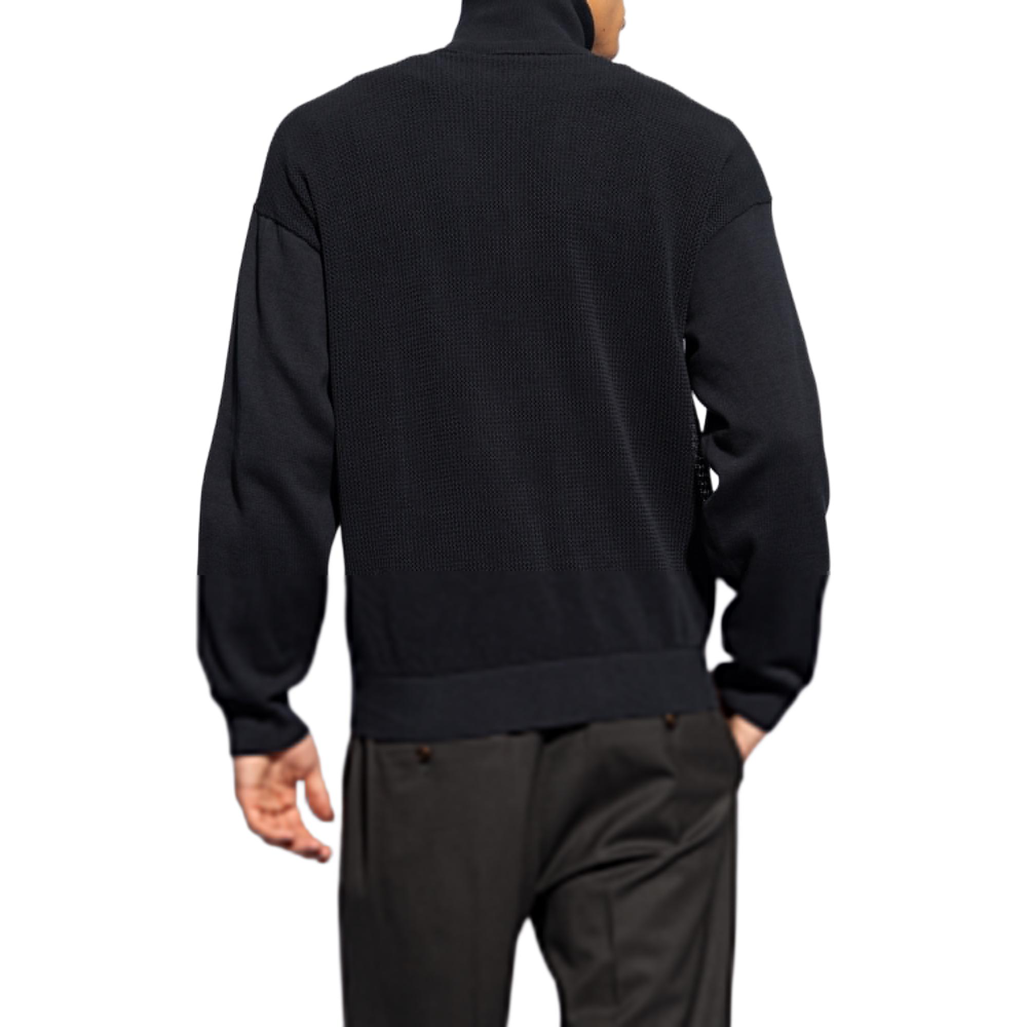 Purchase EMPORIO ARMANI Suéter Cárdigan Azul Marino Cuello Alto con Cremallera 3D1MXS-1MQCZ-0920